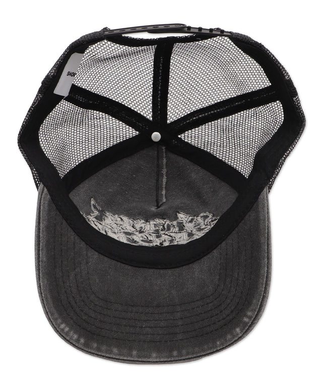 ダメージアップリケメッシュキャップ