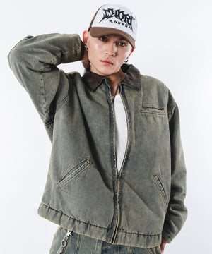 デニム淡加工 モデル：180cm L着用