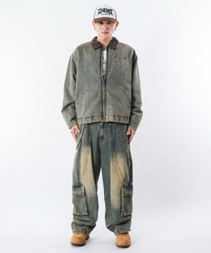 デニム淡加工 モデル：180cm L着用