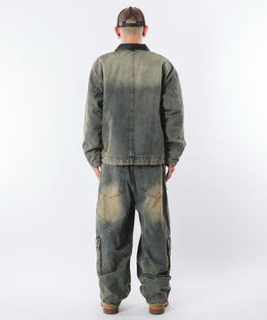 デニム淡加工 モデル：180cm L着用