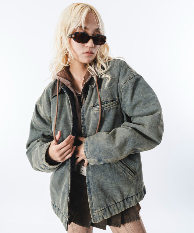 デニム淡加工 モデル：172cm L着用