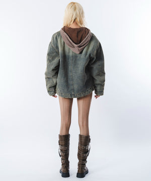 デニム淡加工 モデル：172cm L着用