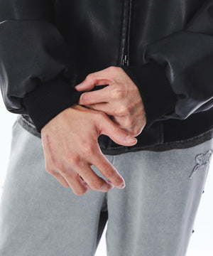 PUファーフードパファーブルゾン