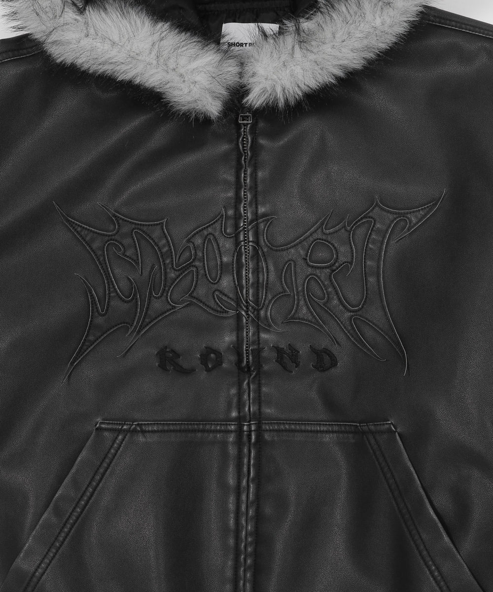 PUファーフードパファーブルゾン