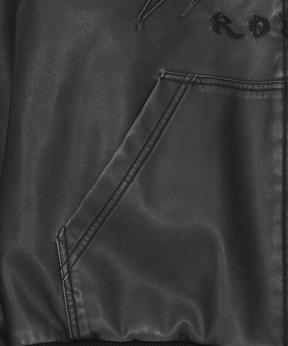 PUファーフードパファーブルゾン