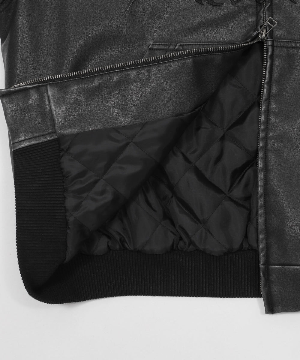 PUファーフードパファーブルゾン