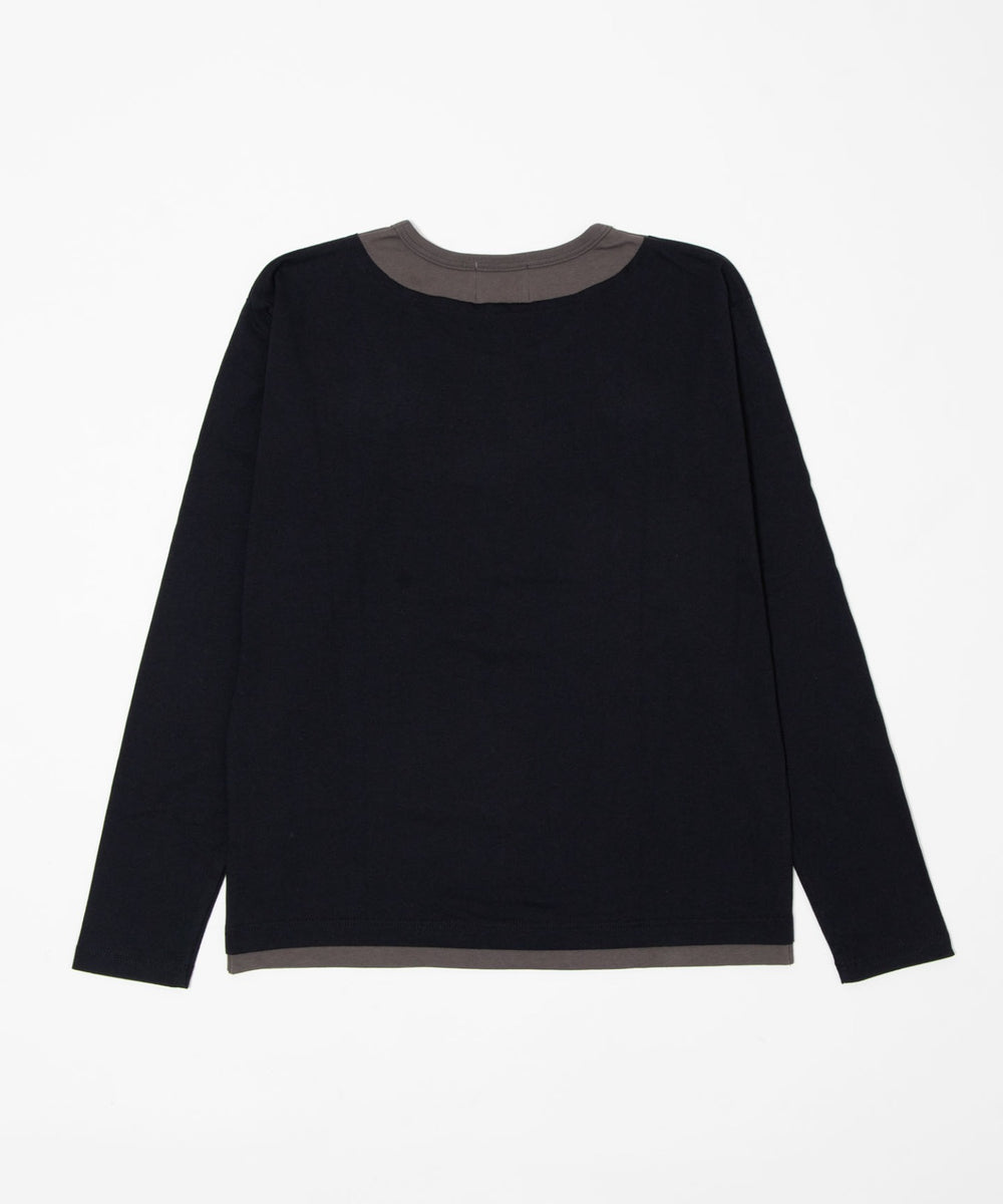 UネックレイヤードグラフィックT(LS)