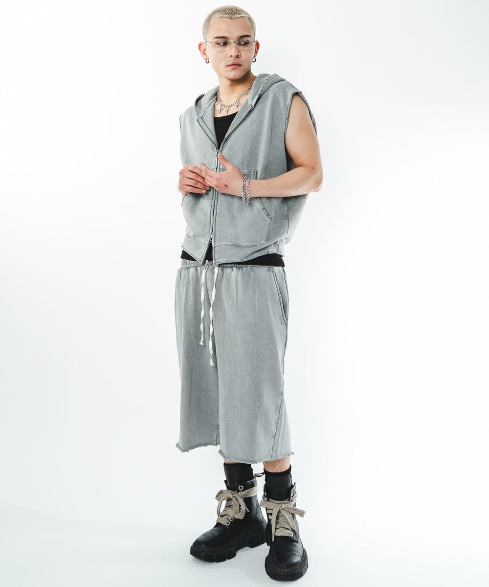 ブリーチダメージノースリーブZIPパーカー