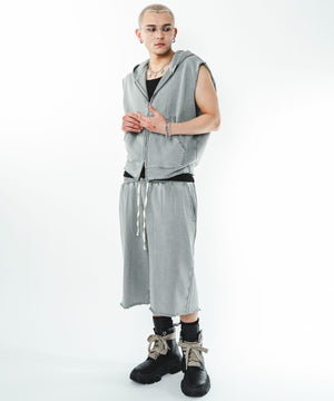 ブリーチダメージノースリーブZIPパーカー