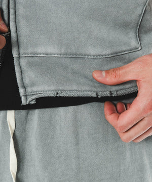 ブリーチダメージノースリーブZIPパーカー