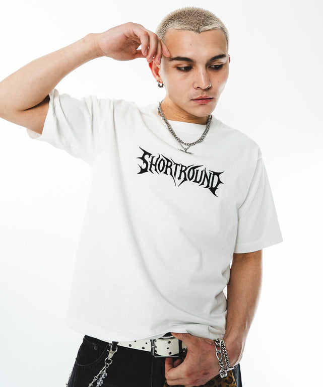コールドダイモチーフグラフィックT（SS）/ホワイト モデル：180cm L着用