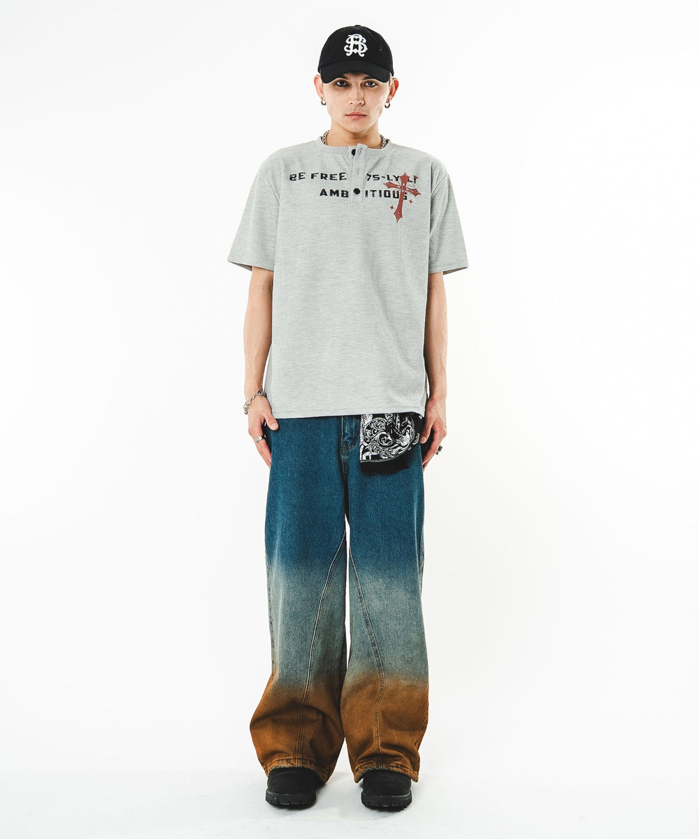 杢グレー モデル：180cm FREE着用