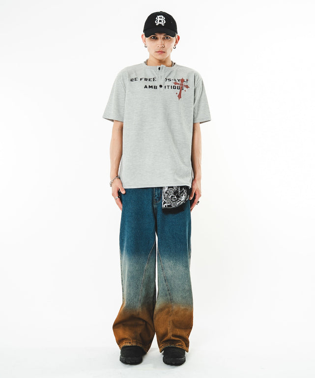杢グレー モデル：180cm FREE着用