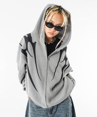 トライバルニットZIPパーカー