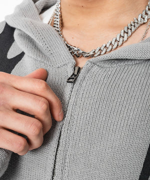 トライバルニットZIPパーカー