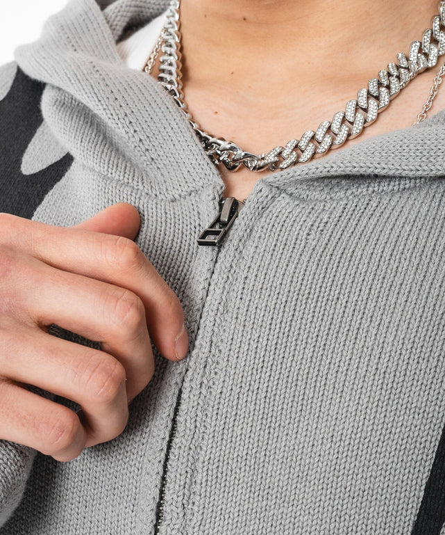 トライバルニットZIPパーカー