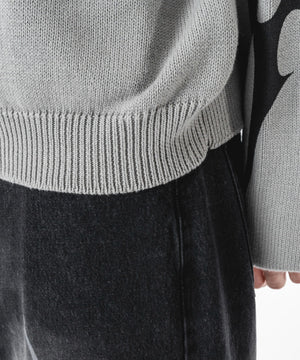 トライバルニットZIPパーカー