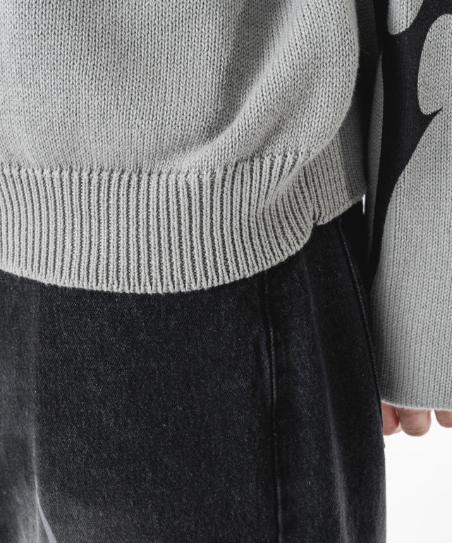 トライバルニットZIPパーカー