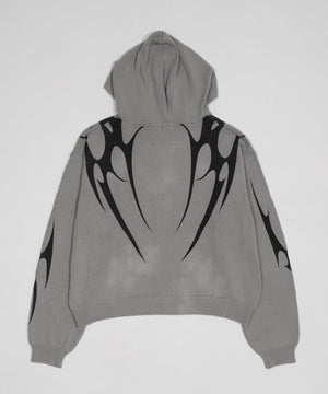 トライバルニットZIPパーカー