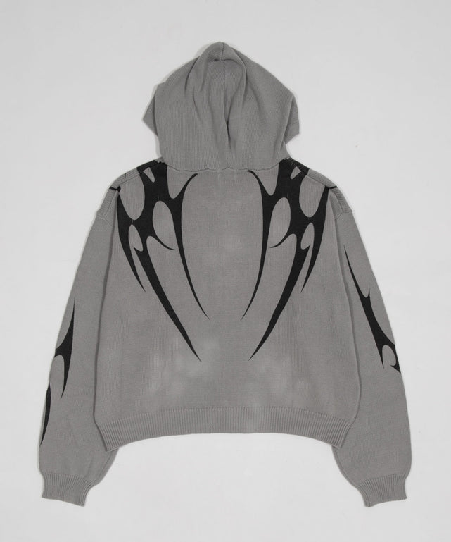 トライバルニットZIPパーカー