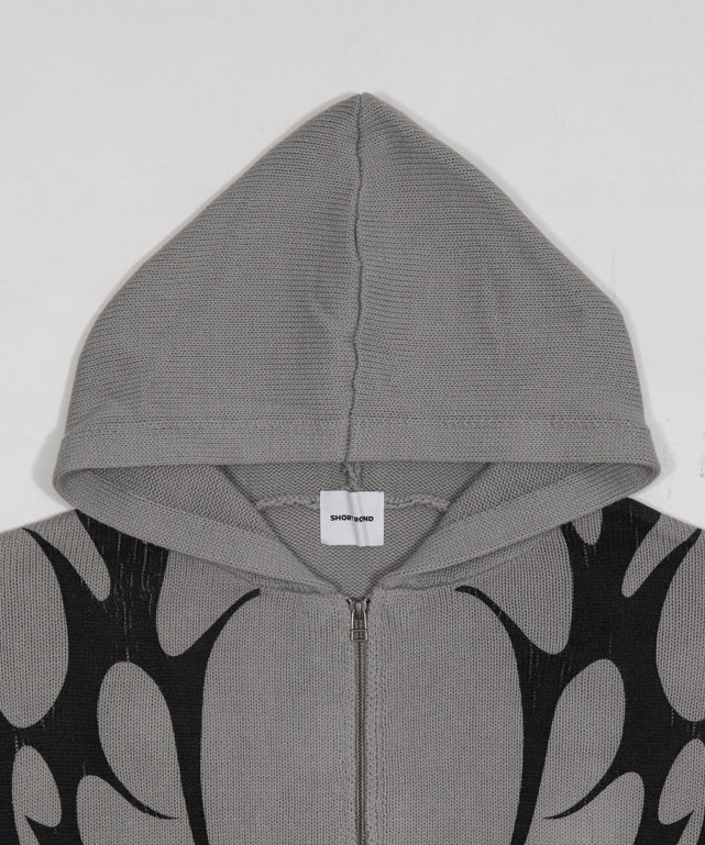 トライバルニットZIPパーカー