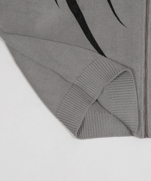 トライバルニットZIPパーカー