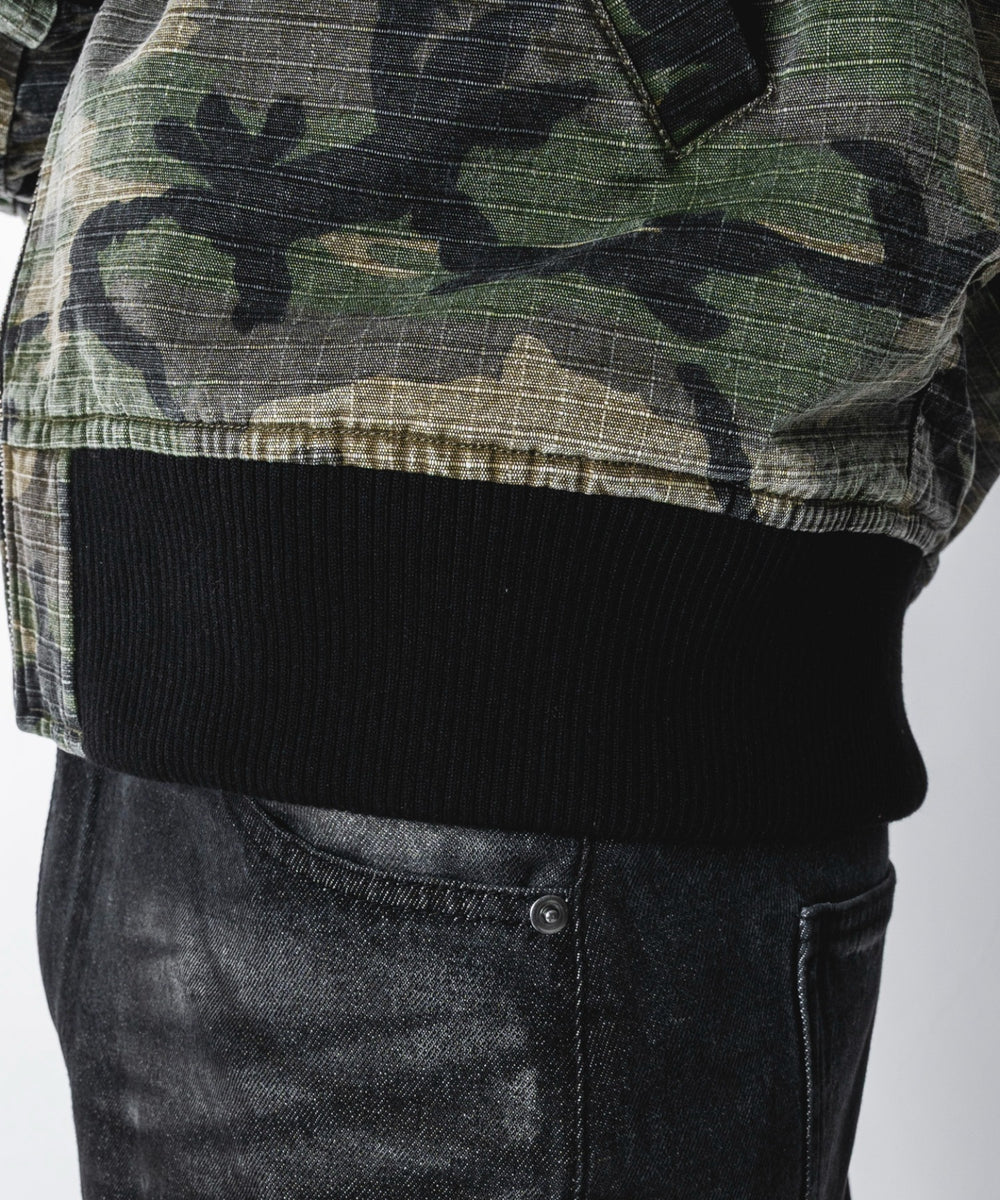 リップストップフードブルゾン