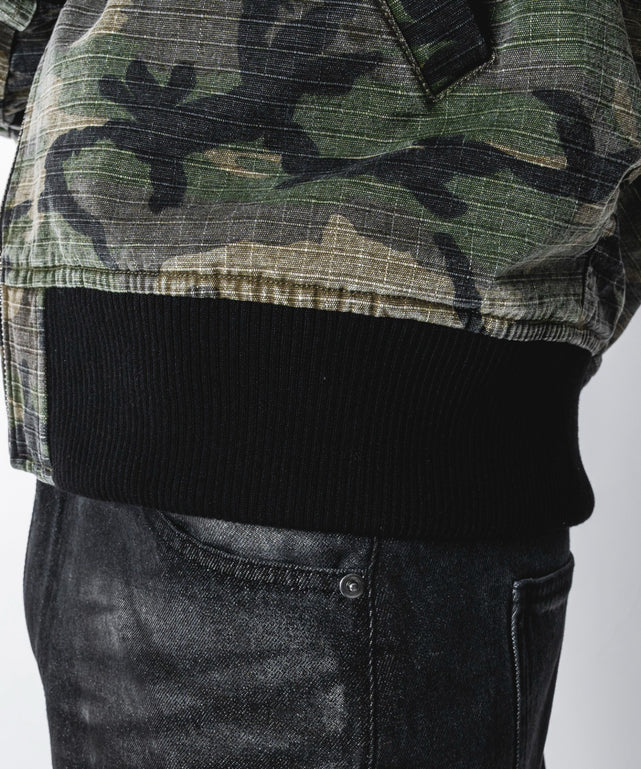 リップストップフードブルゾン