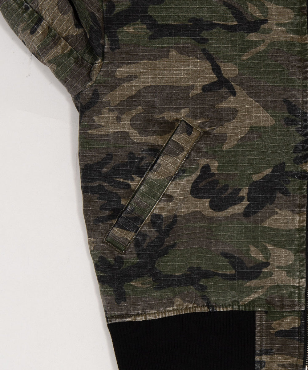 リップストップフードブルゾン