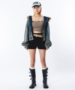 デニム淡加工 モデル：172cm M着用