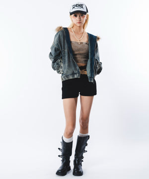 デニム淡加工 モデル：172cm M着用