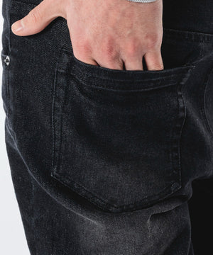 シャーリングフレアデニムスキニーパンツ