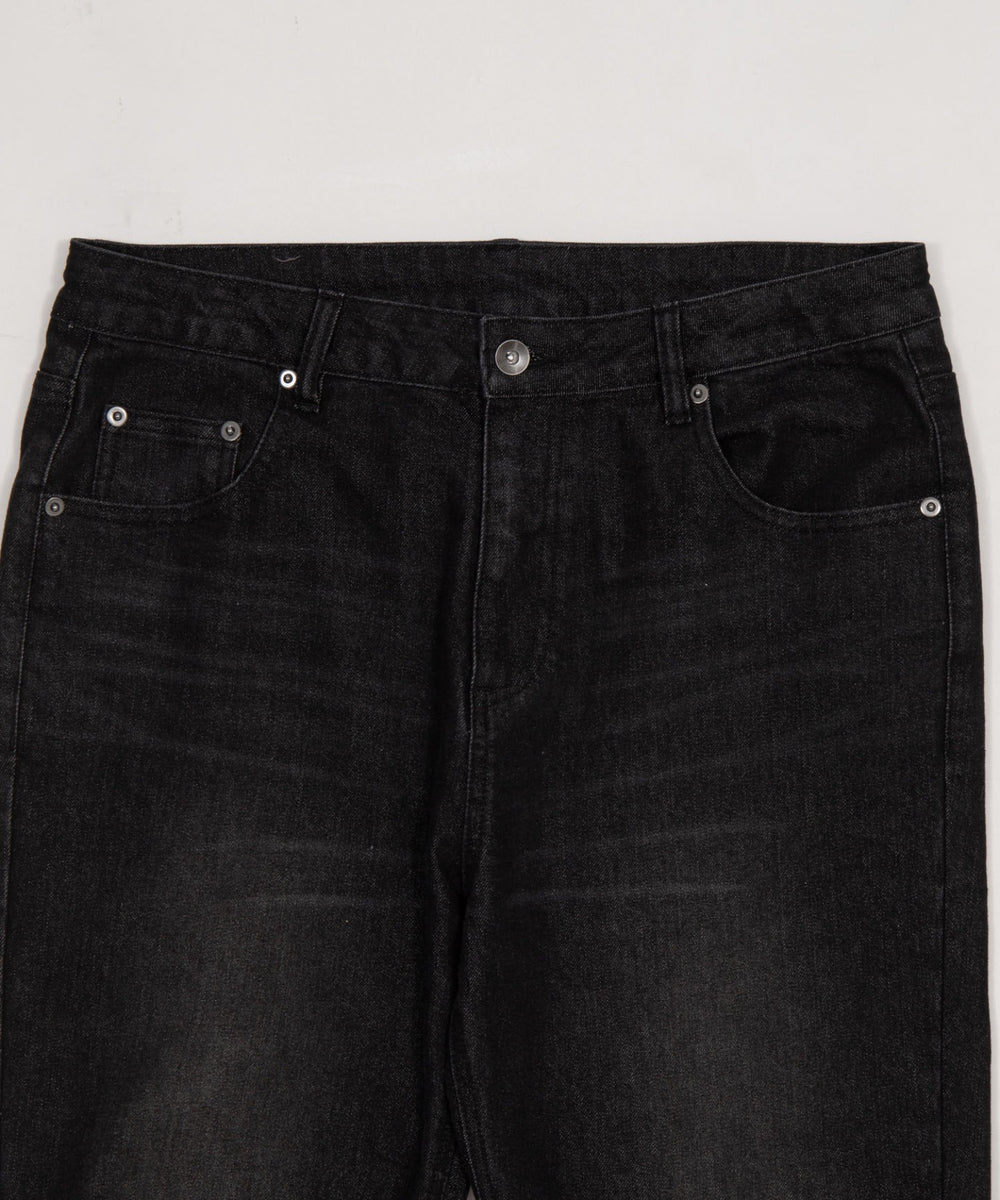 シャーリングフレアデニムスキニーパンツ