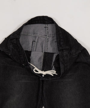 シャーリングフレアデニムスキニーパンツ