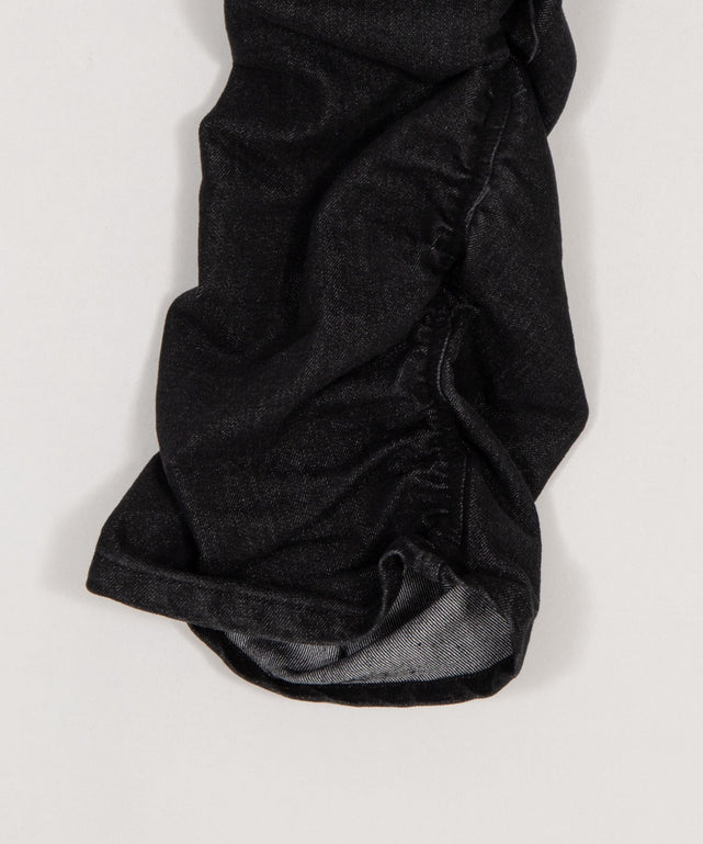 シャーリングフレアデニムスキニーパンツ