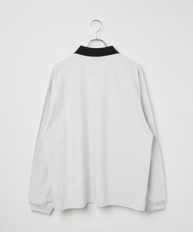 ヘビーウエイトハーフZIPワンポイントロンT