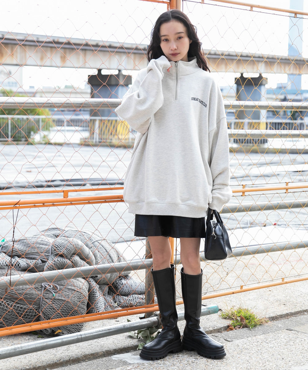 ホワイトオートミール モデル：161cm L着用