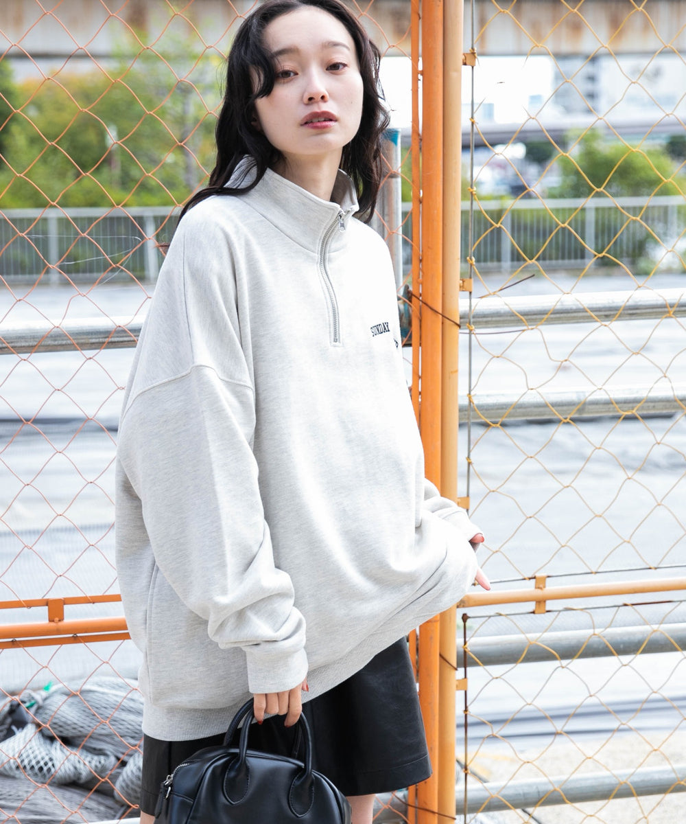 ホワイトオートミール モデル：161cm L着用