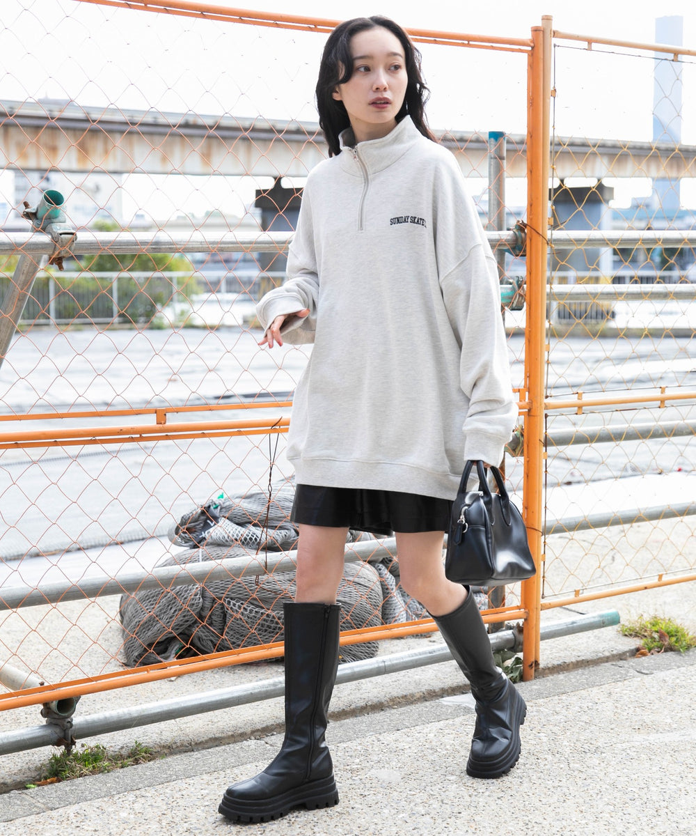 ホワイトオートミール モデル：161cm L着用