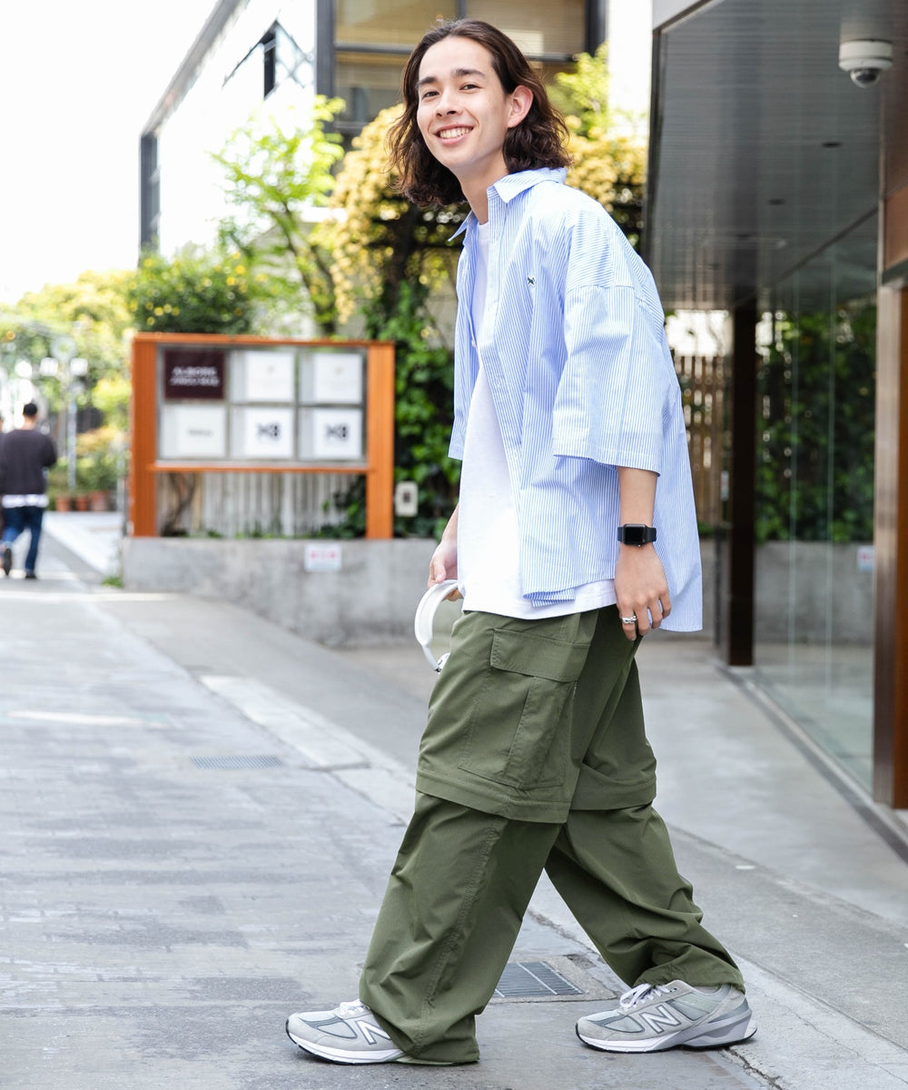 カーキ モデル：174cm L着用