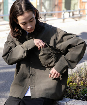 ナイロンメッシュポケットシャツ