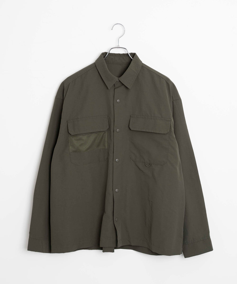 ナイロンメッシュポケットシャツ