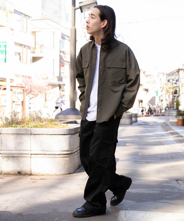 ナイロンメッシュポケットシャツ