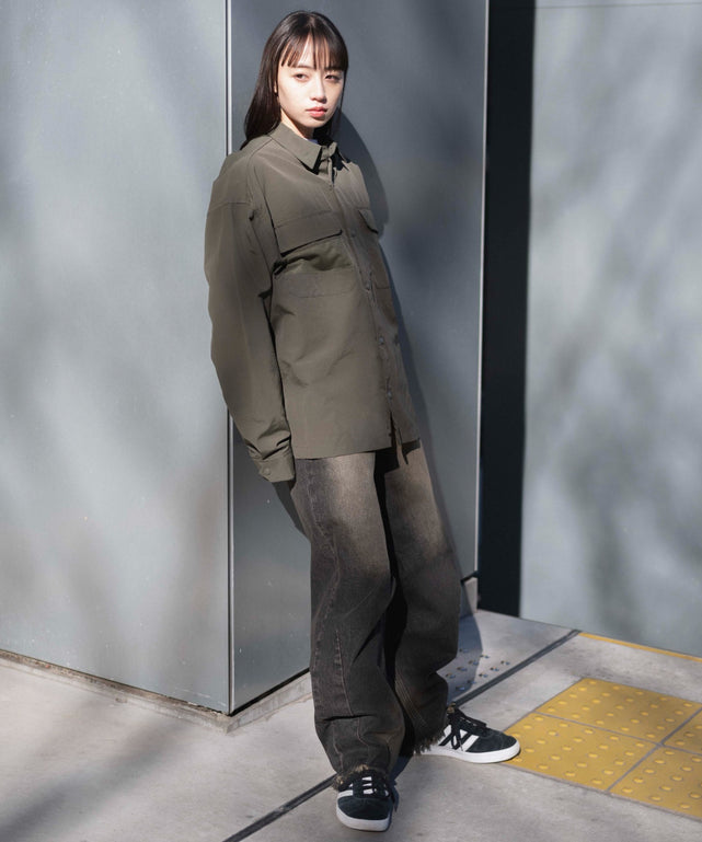 ナイロンメッシュポケットシャツ