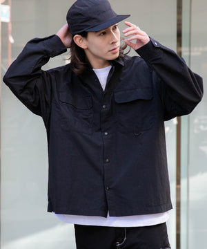 ナイロンメッシュポケットシャツ