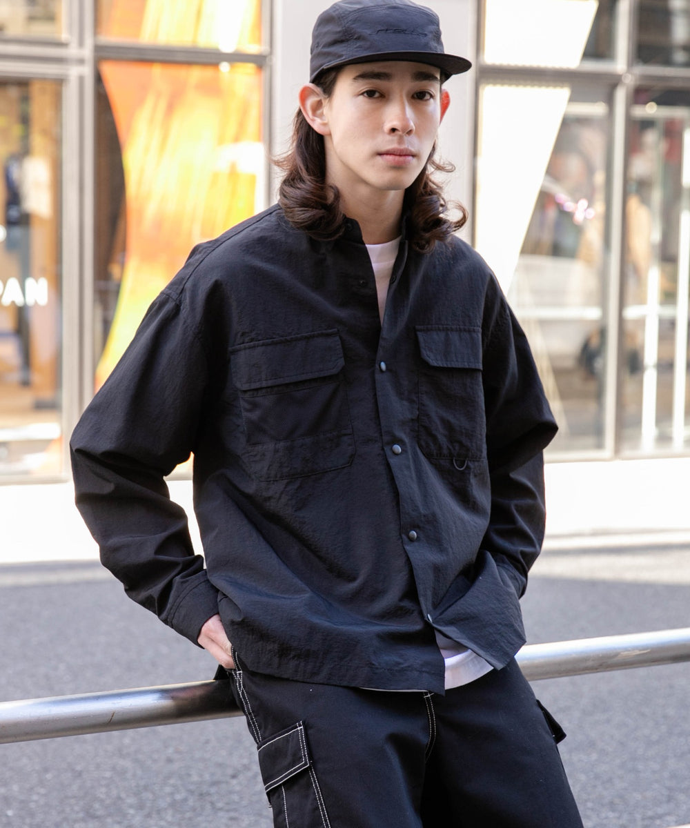 ナイロンメッシュポケットシャツ