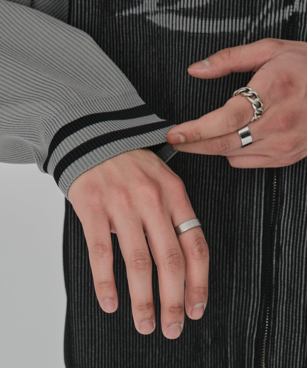 ラグラングラフィックニットブルゾン