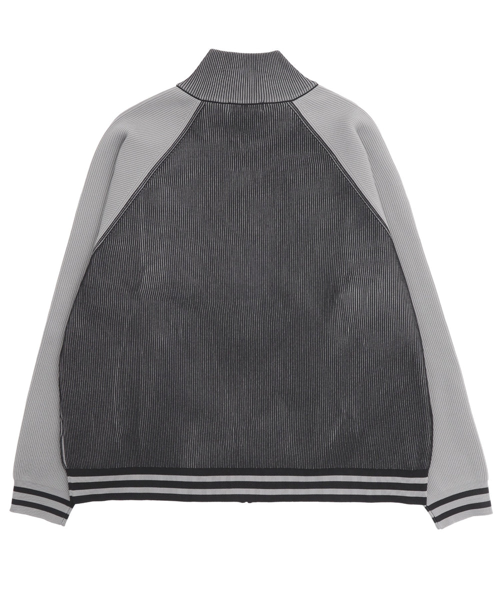 ラグラングラフィックニットブルゾン