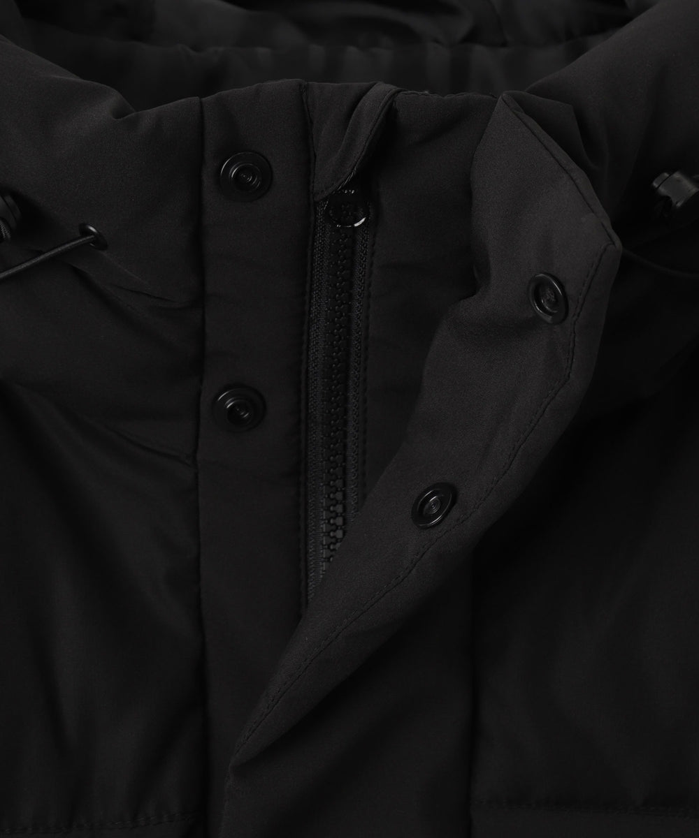 カラーブロックパディングフードブルゾン