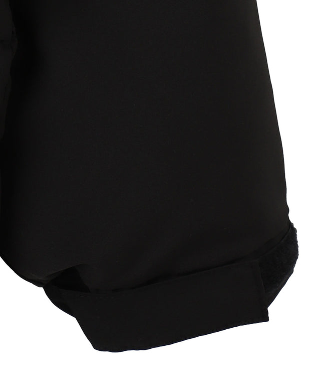 カラーブロックパディングフードブルゾン